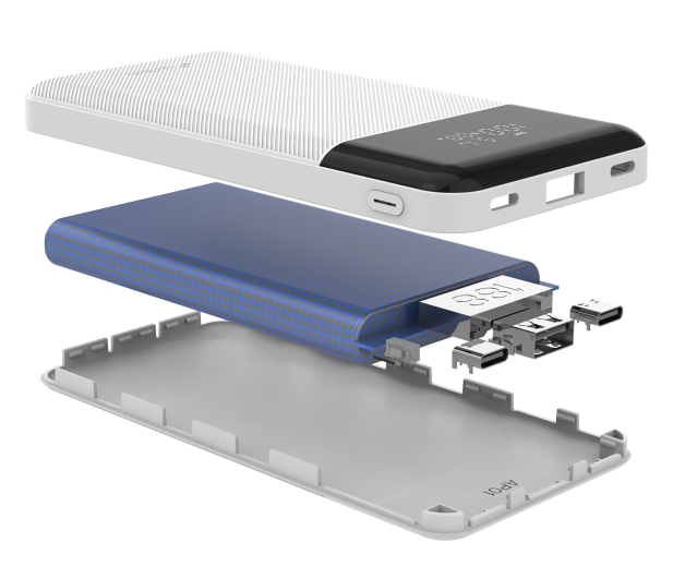 Silver Monkey Powerbank Smart 10 000 mAh 22.5W Biały - 1481439 - zdjęcie 13